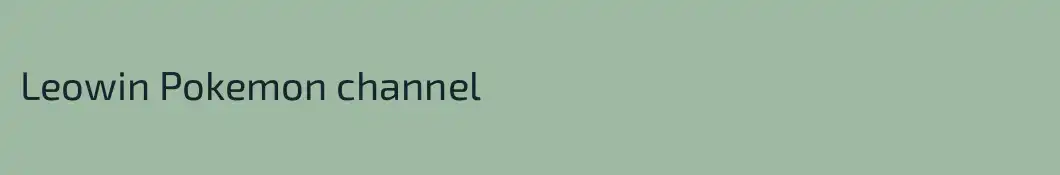 Leowin Pokemon channel